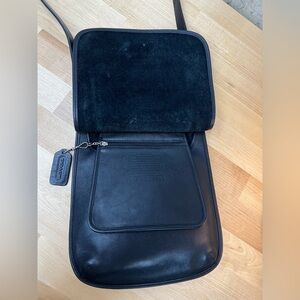 COACH Vintage Hippie Flap Bag Slim Crossbody 9131 Brown Saddle Bag  1990-8